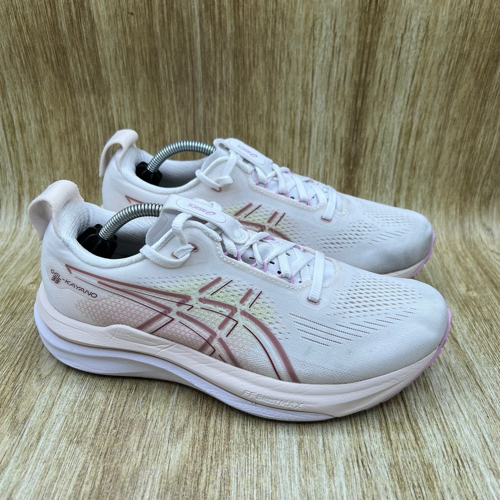 ASICS Gel-Kayano 33 Women's Size 8 White Pink Running Shoes Sneakers Sample